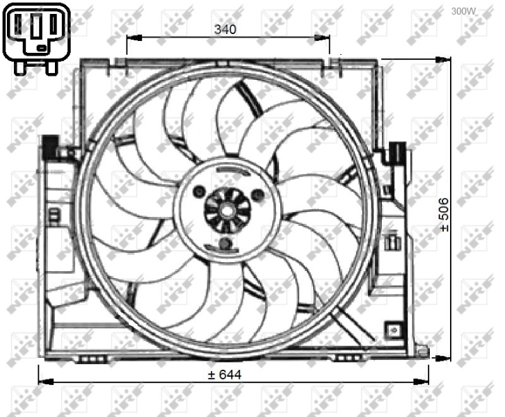 NRF NRF47735 Ventillátor, hűtőventillátor, ventillátor motor hű