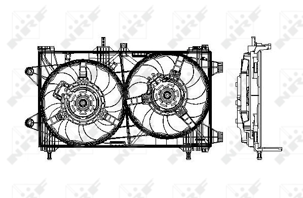 NRF NRF47802 Ventillátor, hűtőventillátor, ventillátor motor hűtőrendszerhez