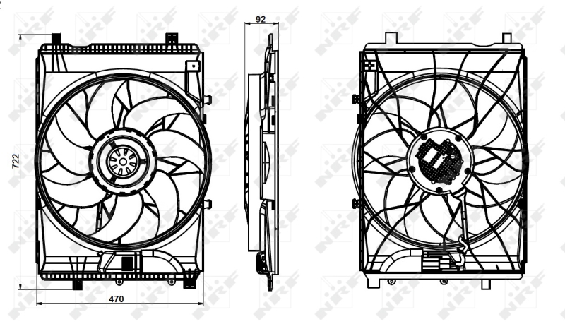 NRF NRF47849 Ventillátor, hűtőventillátor, ventillátor motor hű