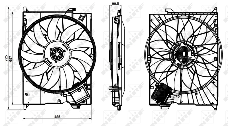 NRF NRF47852 Ventillátor, hűtőventillátor, ventillátor motor hű