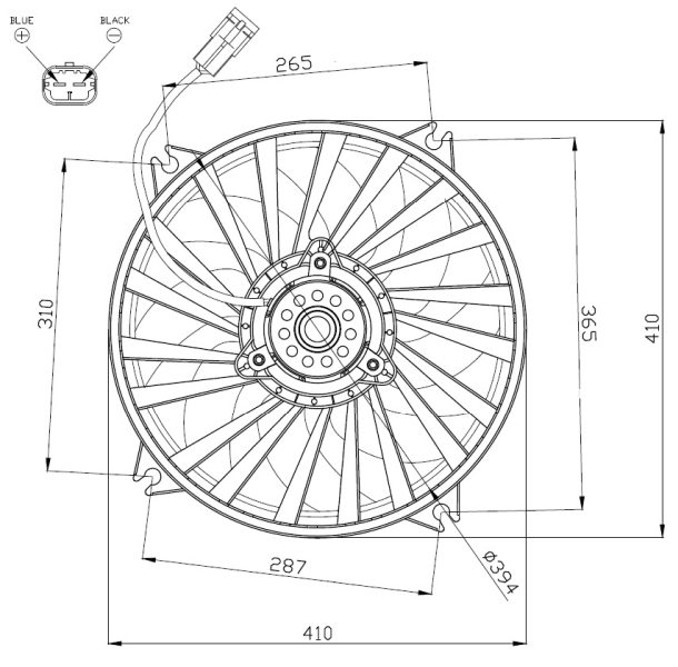 NRF NRF47962 ventilátor, motorhűtés