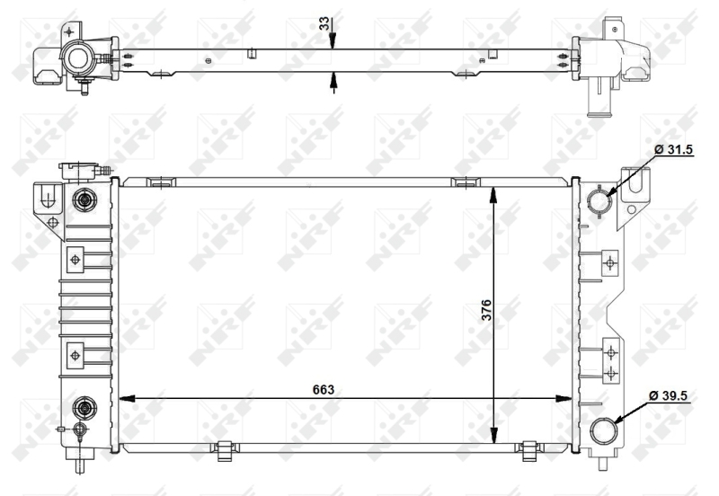 NRF NRF50238 Vízhűtő