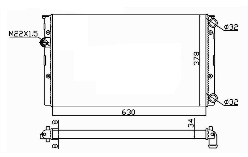 NRF NRF50455 Vízhűtő