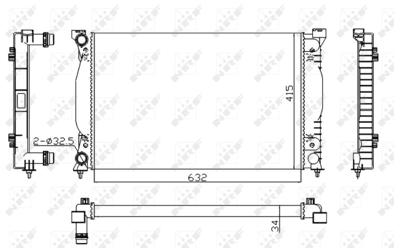 NRF NRF50539A Vízhűtő