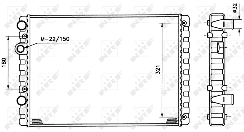 NRF NRF509520 Vízhűtő