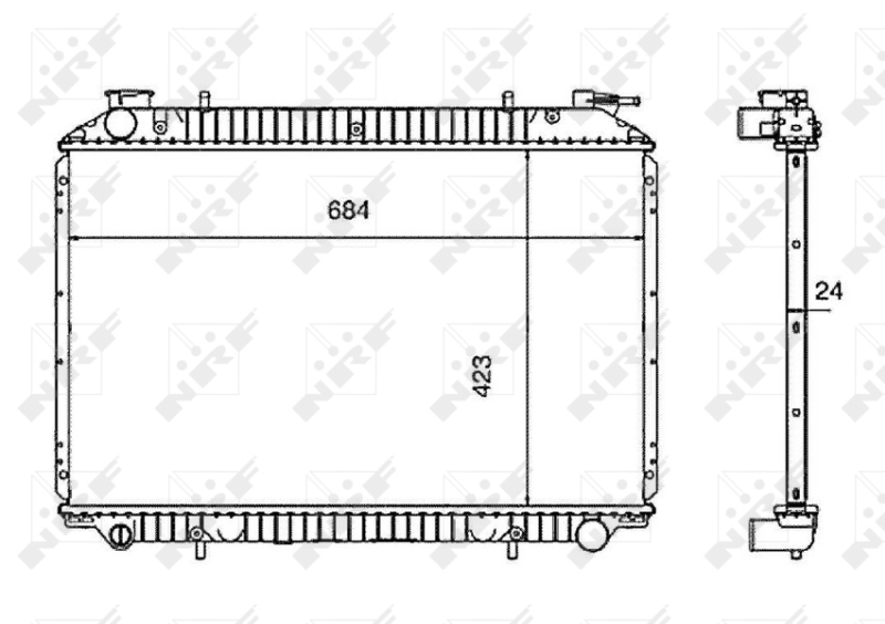 NRF NRF519534 hűtő, motorhűtés