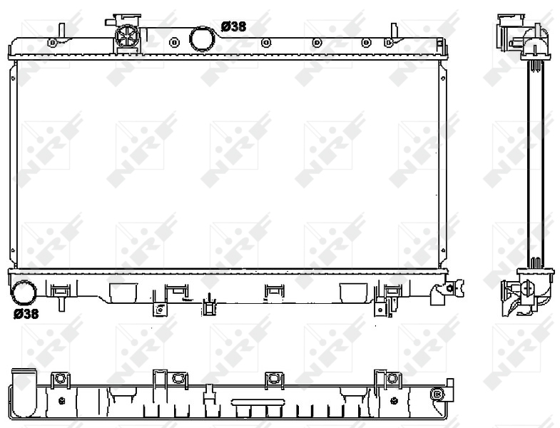 NRF NRF53038 hűtő, motorhűtés