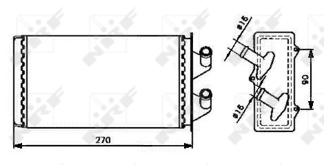 NRF NRF53213 Fűtőradiátor, hőcserélő