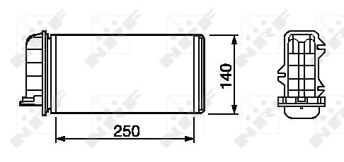 NRF NRF53219 Fűtőradiátor, hőcserélő