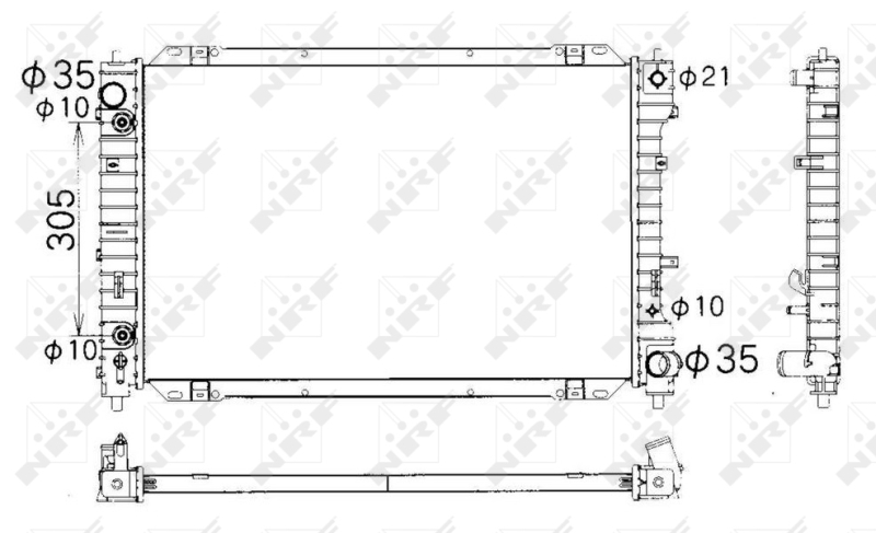 NRF NRF53378 hűtő, motorhűtés