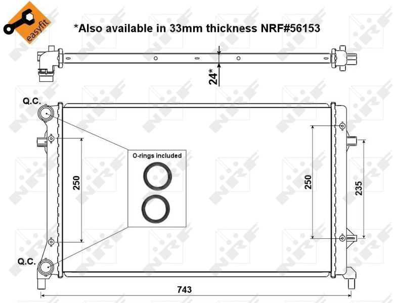 NRF 53405 NRF Vízhűtő