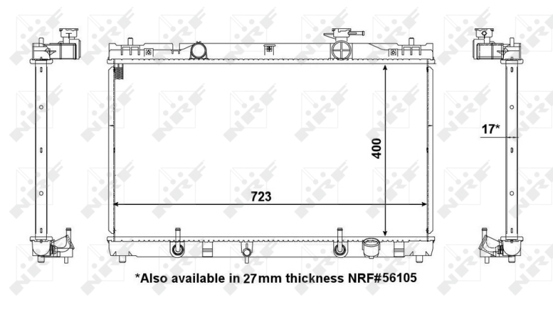 NRF NRF53587 hűtő, motorhűtés