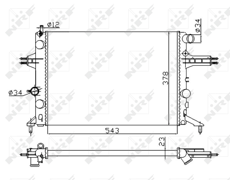 NRF NRF53628A Vízhűtő