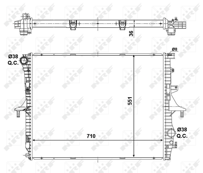 NRF NRF53798 hűtő, motorhűtés