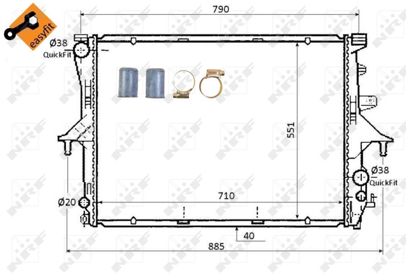 NRF NRF53864 Vízhűtő