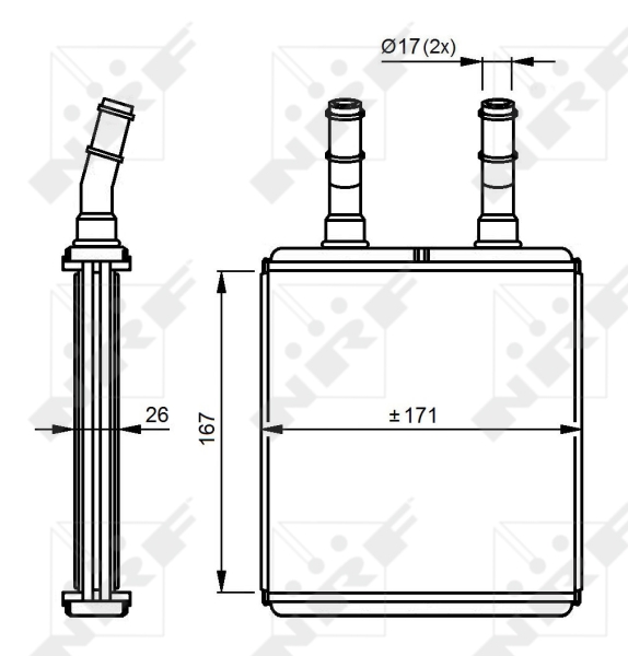 NRF NRF54291 Fűtőradiátor, hőcserélő