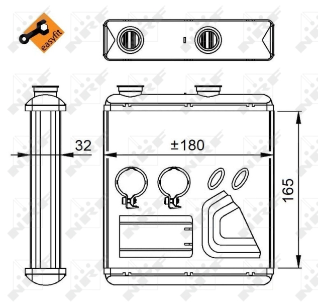 NRF NRF54298 Fűtőradiátor, hőcserélő