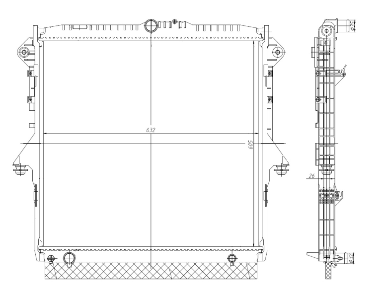 NRF NRF560001 hűtő, motorhűtés