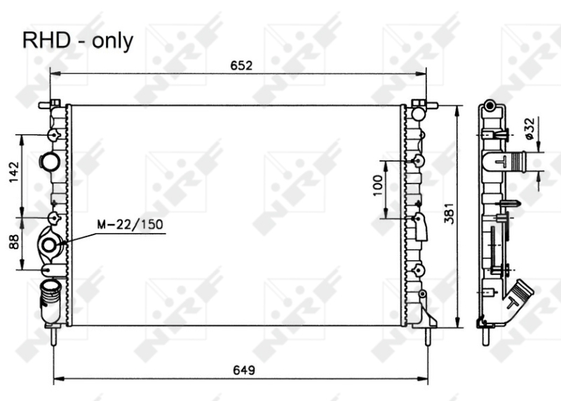 NRF NRF58025 Vízhűtő