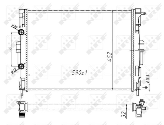NRF NRF58329A Vízhűtő