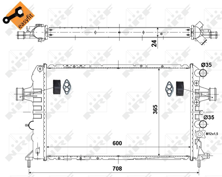 NRF NRF58355 Vízhűtő