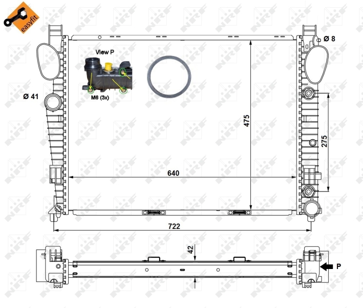 NRF NRF58366 Vízhűtő