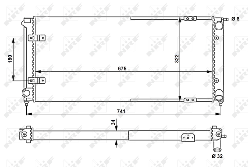 NRF 58712 NRF Vízhűtő