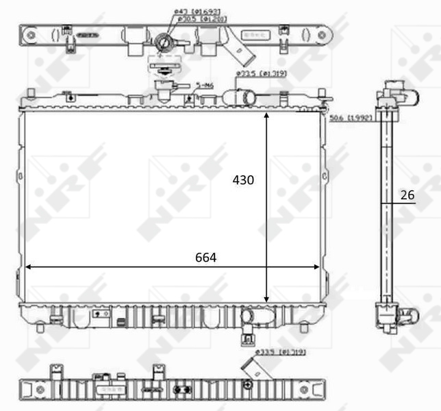 NRF NRF59046 Vízhűtő