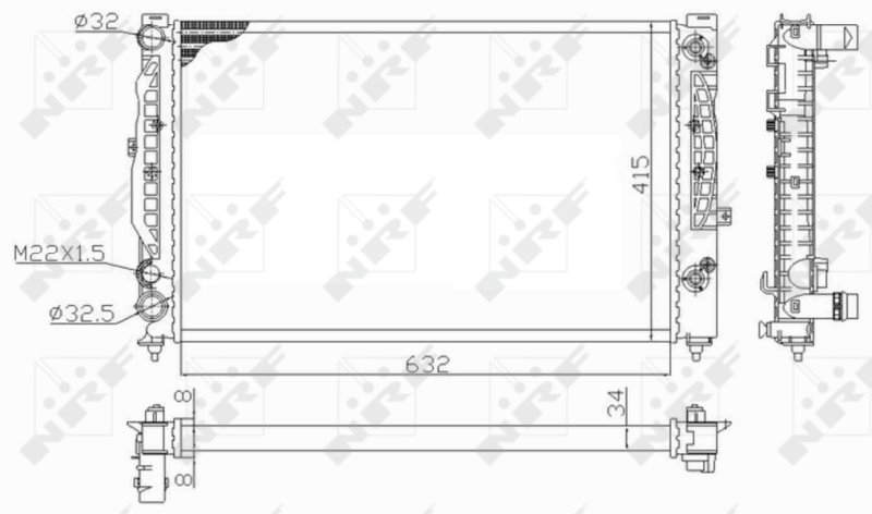 NRF NRF59101 Vízhűtő