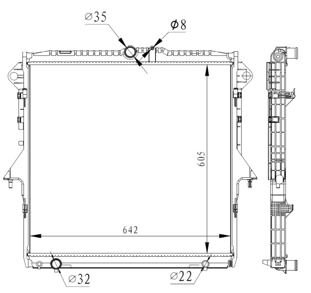 NRF NRF59261 hűtő, motorhűtés