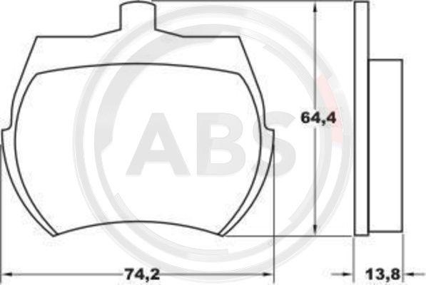 ABS ABS36011 fékbetét készlet, tárcsafék