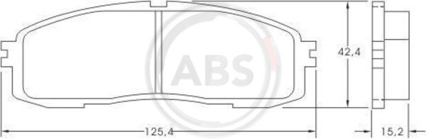 ABS ABS36626 fékbetét készlet, tárcsafék