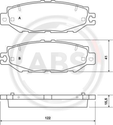 ABS ABS36922 fékbetét készlet, tárcsafék