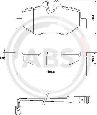 ABS ABS37450 fékbetét készlet, tárcsafék