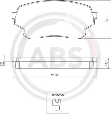 ABS ABS37503 fékbetét készlet, tárcsafék