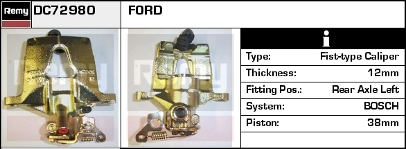 DELCO-REMY DC72980 Féknyereg
