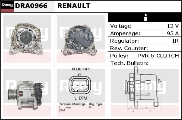 QWP WGE841 ALTERNATOR