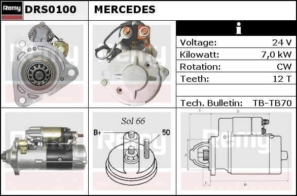 REMY 1000974748 DRS0100 - önindító