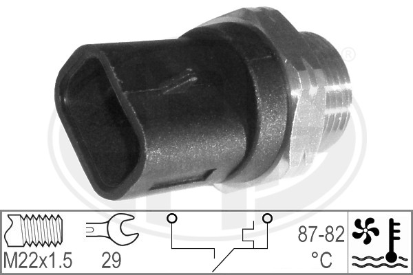 ERA ERA 330178 Hőkapcsoló, érzékelő, hűtőventillátorkapcsoló gomba