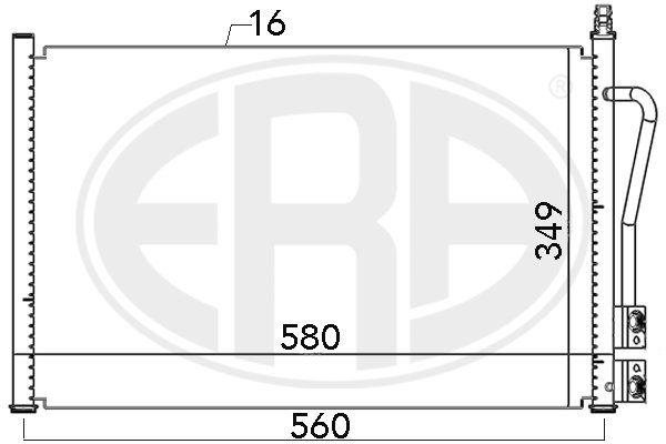 ERA ERA 667007 Klímakondenzátor, klímahűtő