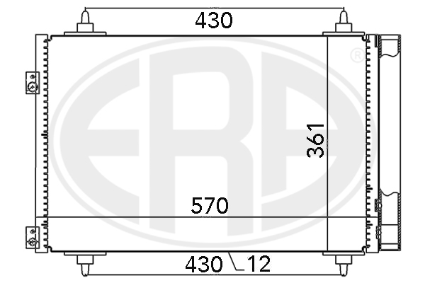 ERA ERA 667013 Klímakondenzátor, klímahűtő