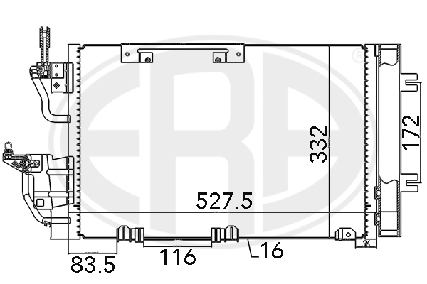 ERA ERA 667015 Klímakondenzátor, klímahűtő