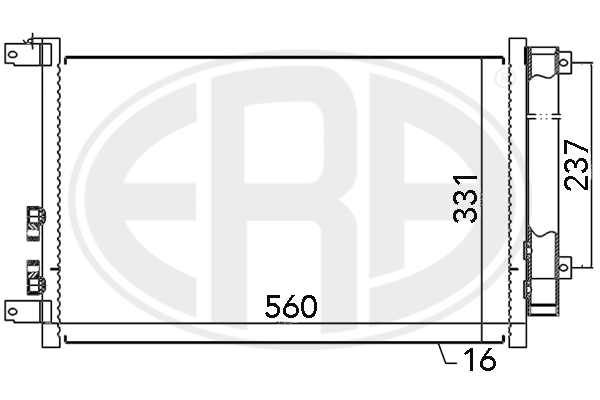 ERA ERA 667045 Klímakondenzátor, klímahűtő