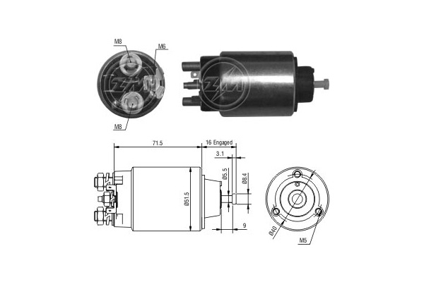 ERA 1004038132 ZM864 ER - mágneskapcsoló, önindító