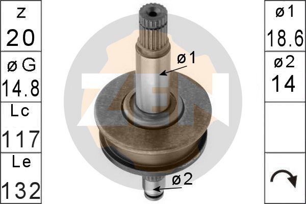 ERA ZN0957 ER Bendix fogaskerék