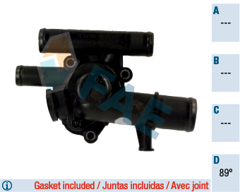 FAE FAE5350889 Termosztát, termosztátház hűtőrendszerhez