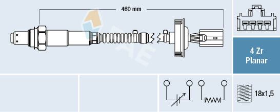 FAE 77417 FA Lambdaszonda, érzékelő, jeladó