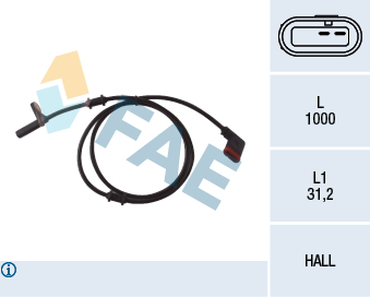 FAE 78037 FA Érzékelő, kerékfordulatszám