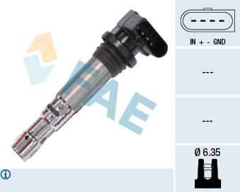 FAE 80201 FA Gyújtótekercs, gyújtótrafó