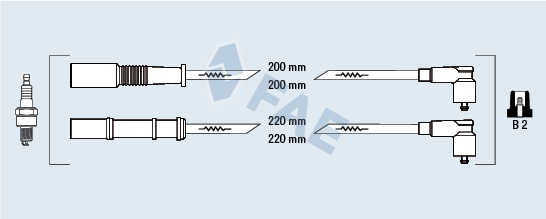 FAE 1011522921 85626 FA - Gyújtókábel készlet